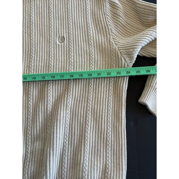 Vintage Chaps Ralph Lauren Cream Sweater Size XL Cable Chunky Knit Fisherman - Picture 6 of 8